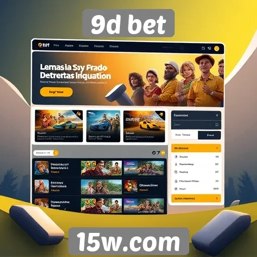 Interface do usuário no site 9d bet